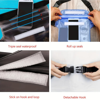 High Quality Waist Bag with Adjustable Strap, Suitable for Beach, Swimming, Diving, Rowing, Fishing Waterproof Belt Bag