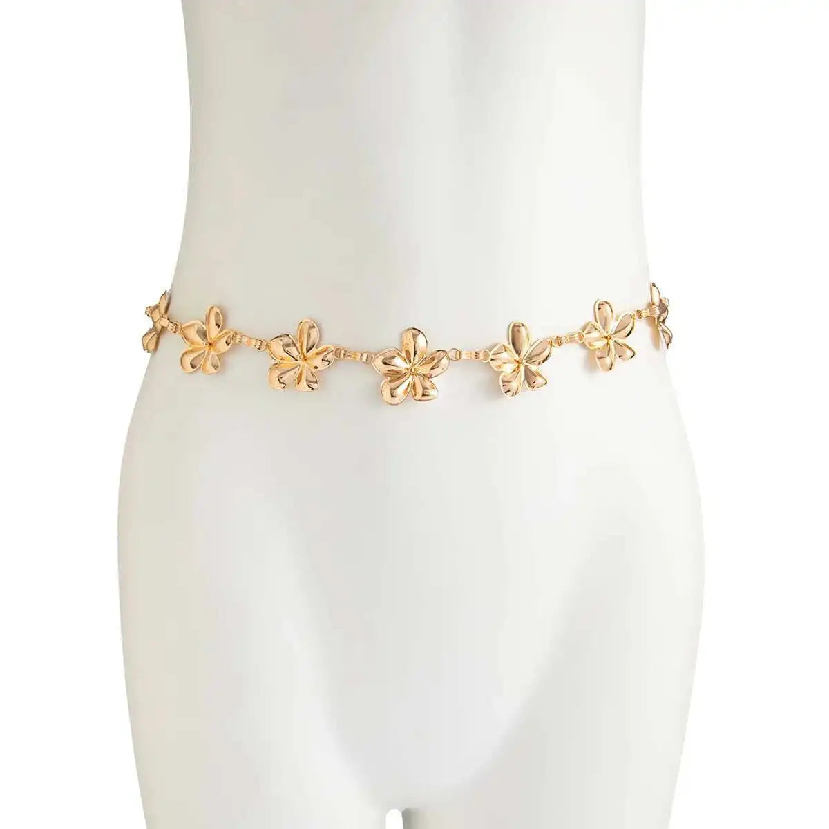 IngeSight.Z Exquisite Metal Large Flower Bikini Belly Waist Chain Women Fashion Summer Sexy Beach Party Belt Dress Body Jewelry
