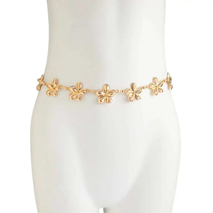 IngeSight.Z Exquisite Metal Large Flower Bikini Belly Waist Chain Women Fashion Summer Sexy Beach Party Belt Dress Body Jewelry