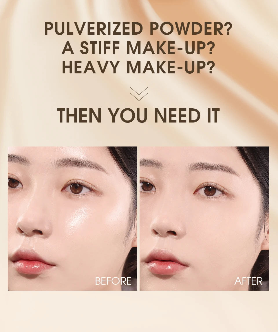 Silk Smooth Oil Control Pressed Powder Makeup Setting Powder Waterproof Long Lasting Face Powder For Flawless Matte Finish