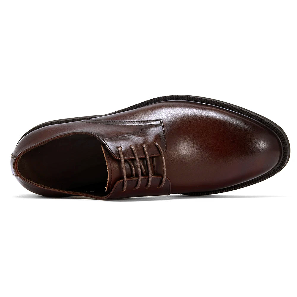 High Quality Men's Oxford Shoes Genuine Leather Office Derby Dress Shoes for Business Casual Wear