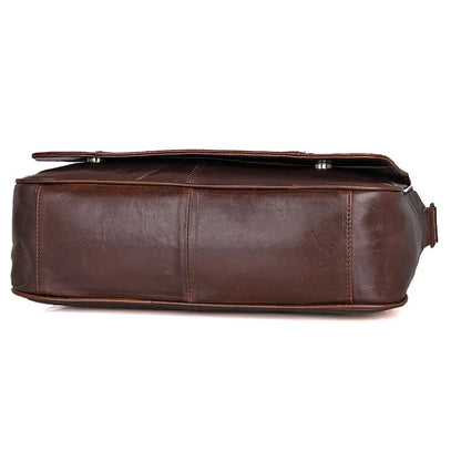 Fashion High Class Oil-Waxed Genuine Leather Shoulder Bag men Leather Messenger Bag Male Crossbody Bag Sling Leisure Bag Satchel