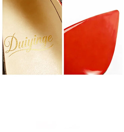 High Heels For Woman 2026 Trend New Leather Luxury Red Shiny Bottom Pointed Toe Stiletto Pumps 12cm Sexy Comfortable Party Shoes