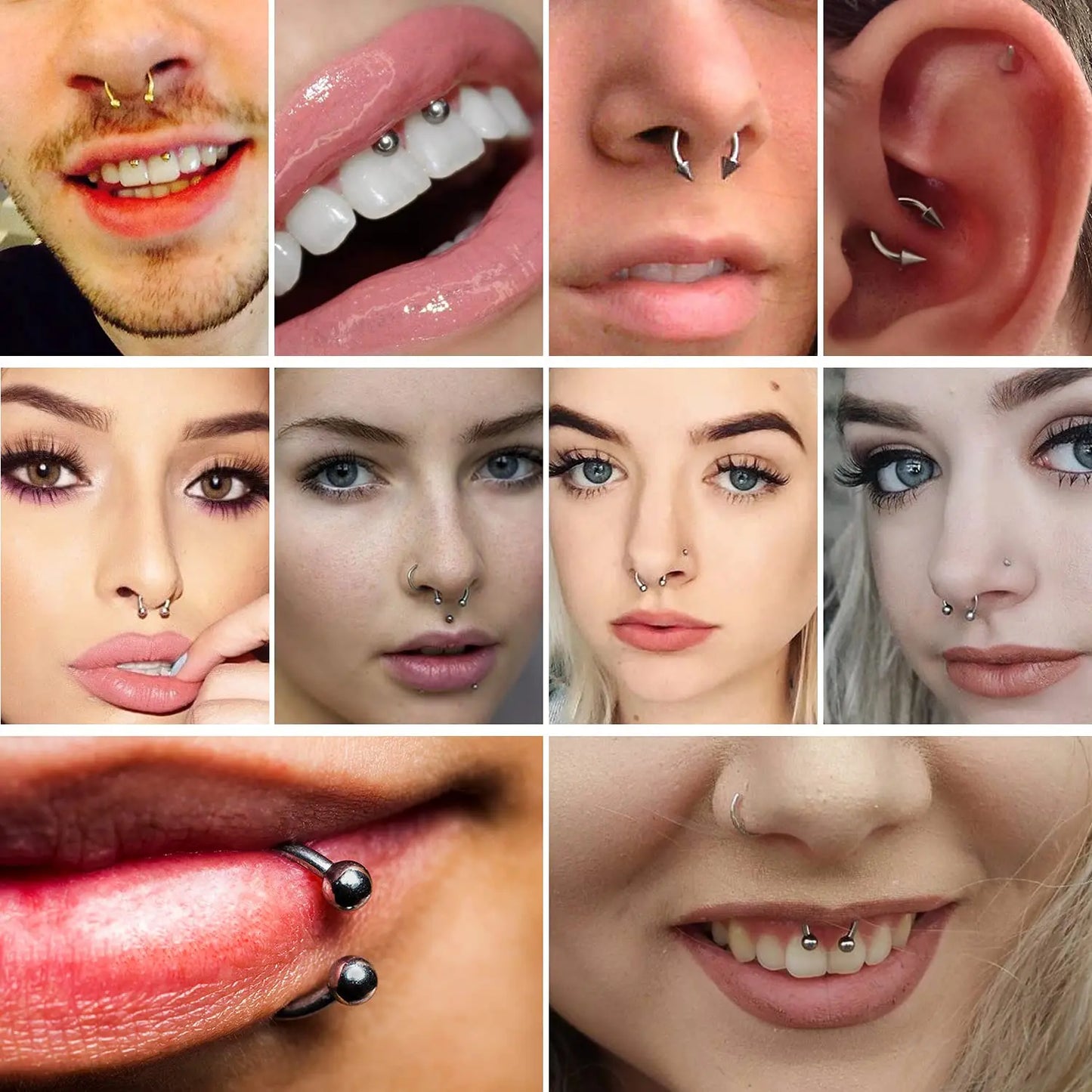 Hinged Nose Ring Hoop Septum Hoop  Ring Tragus Rook Ring Piercing Jewelry Lip Labret Ring Clicker Cartilage Earrings Women Gift