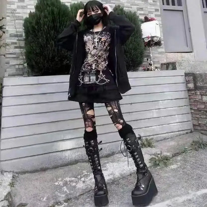 Wedges Long Boots for Women Gothic Shoes Over-the-knee Boots Cosplay High Platform Women Boots New High Heel Ladies Boot Botas