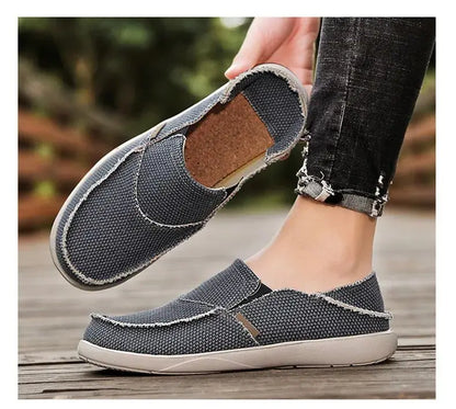 2024 Summer Men Canvas Shoes Espadrilles Breathable Casual Shoes Men Loafers Comfortable Ultralight Lazy Boat Shoes Big Size 47