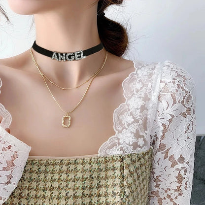Sexy Gothic DADDYS GIRL Letters Choker Necklace Women DIY Custom Name Collar Chocker Jewelry Necklaces Customized Products Gift