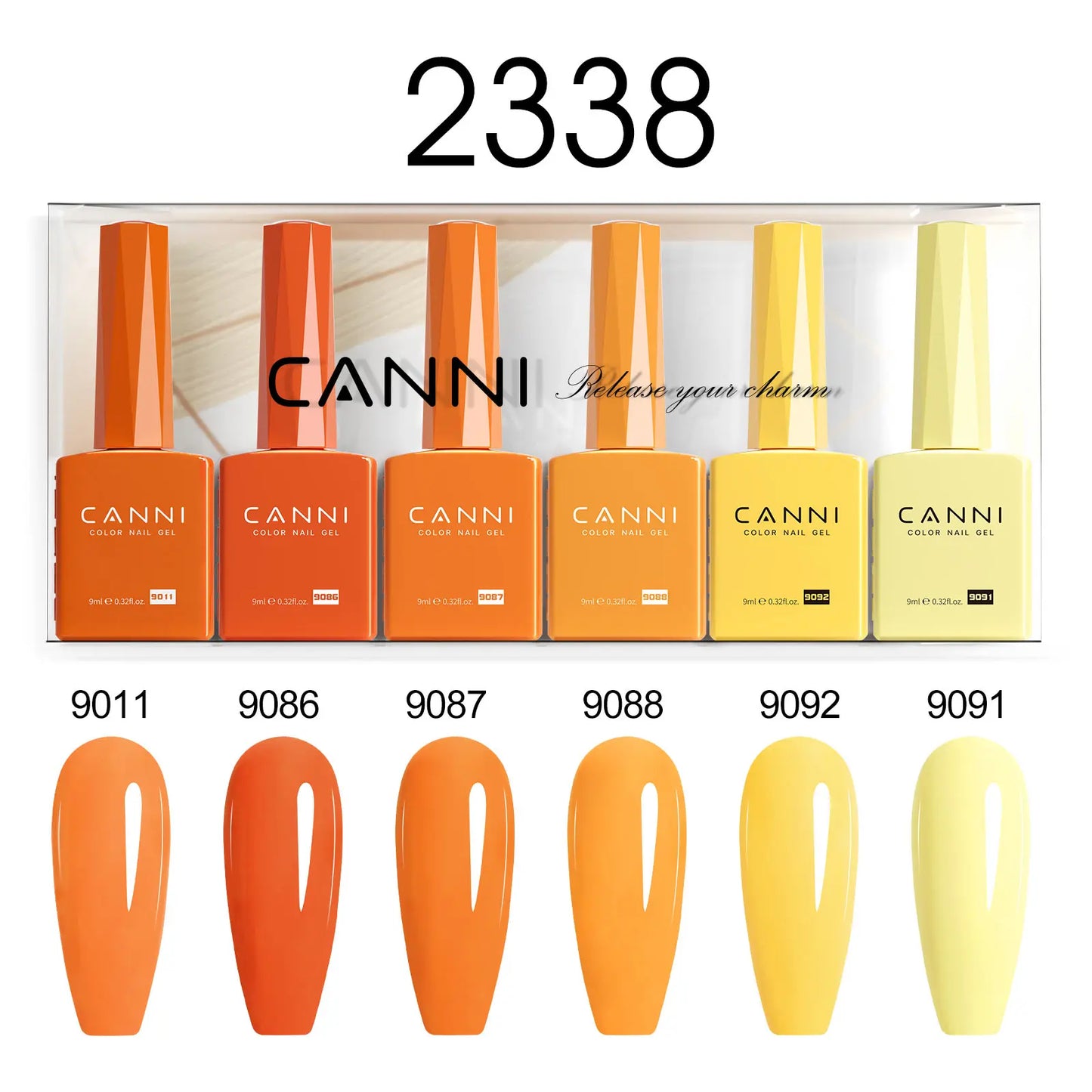 6pcs*9ml HEMA TPO FREE Nail Gel Polish CANNI Semi Permanent Jelly Pink Nude Color Gel Varnish Great Coverage UV LED Lacquer