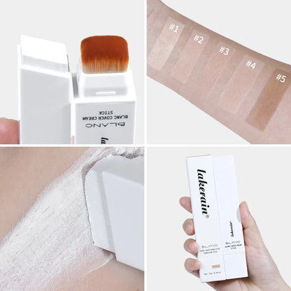 Color-changing Foundation Stick Blanc Foundation Korean Makeup Base High Coverage Concealer Natural Nude 2 IN 1 Foundation Stick