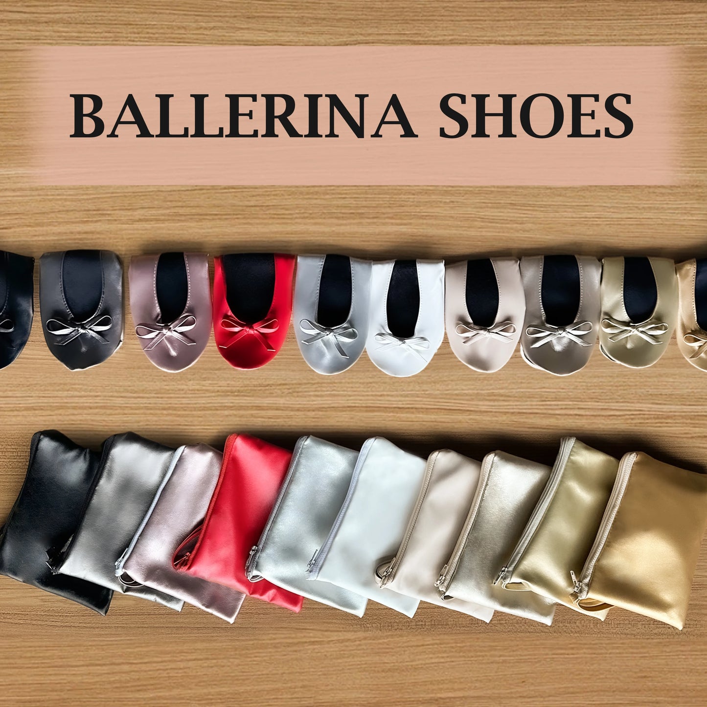 Women's Foldable Portable Ballet Flats For Indoor Use Roll Up Slippers, Conveniently Packaged, With Bag, For Travel Wedding
