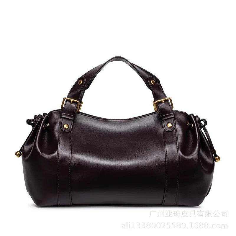 Solid Color Simple Handbag Work Commuter Fashion Women's Bag Shoulder Tote Bag Soft and Comfortable Pillow Bag
