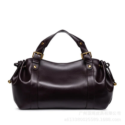 Solid Color Simple Handbag Work Commuter Fashion Women's Bag Shoulder Tote Bag Soft and Comfortable Pillow Bag