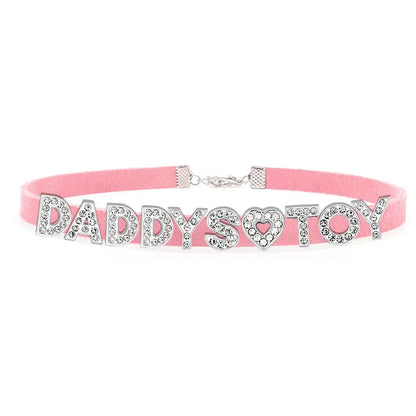 Sexy Gothic DADDYS GIRL Letters Choker Necklace Women DIY Custom Name Collar Chocker Jewelry Necklaces Customized Products Gift