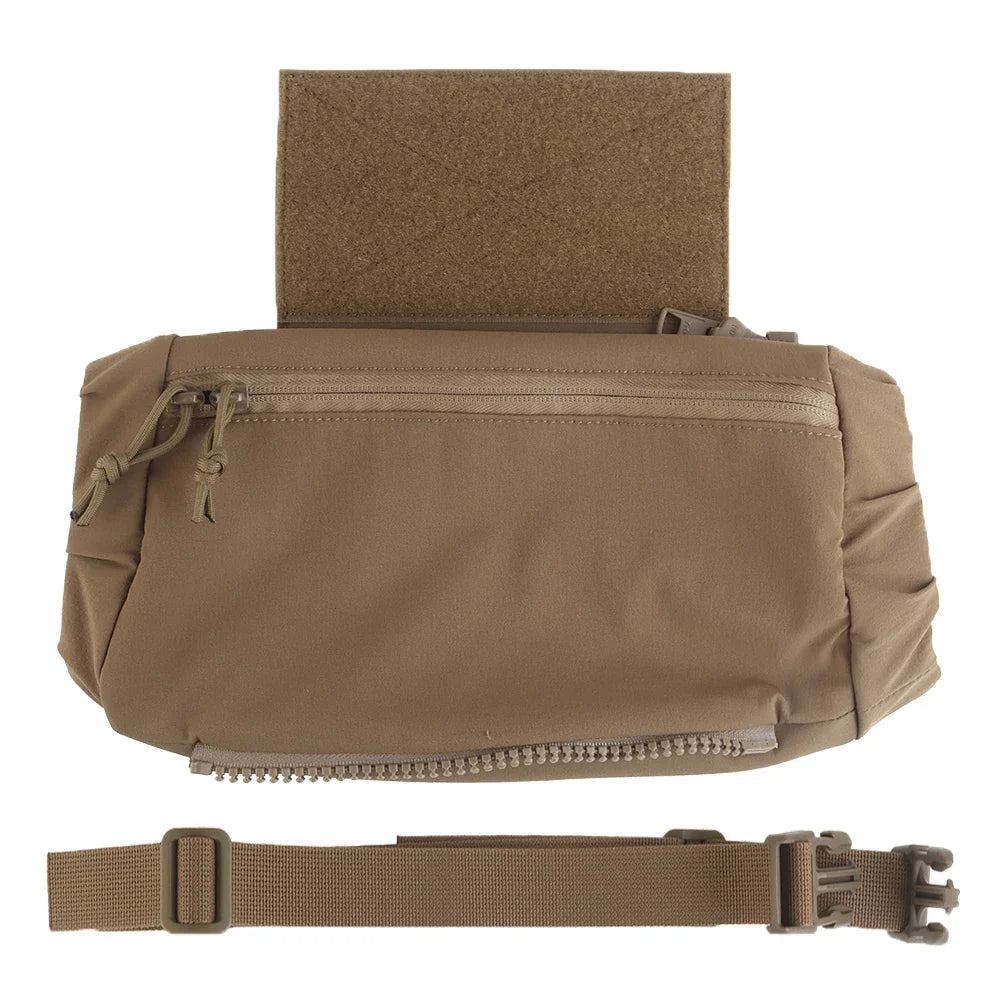 Outdoor DropPouch Muff Hand Warmer Pouch, Stowable Fanny Pack for Winter Airsoft Hunting Gear Camping Hiking Football Fishing