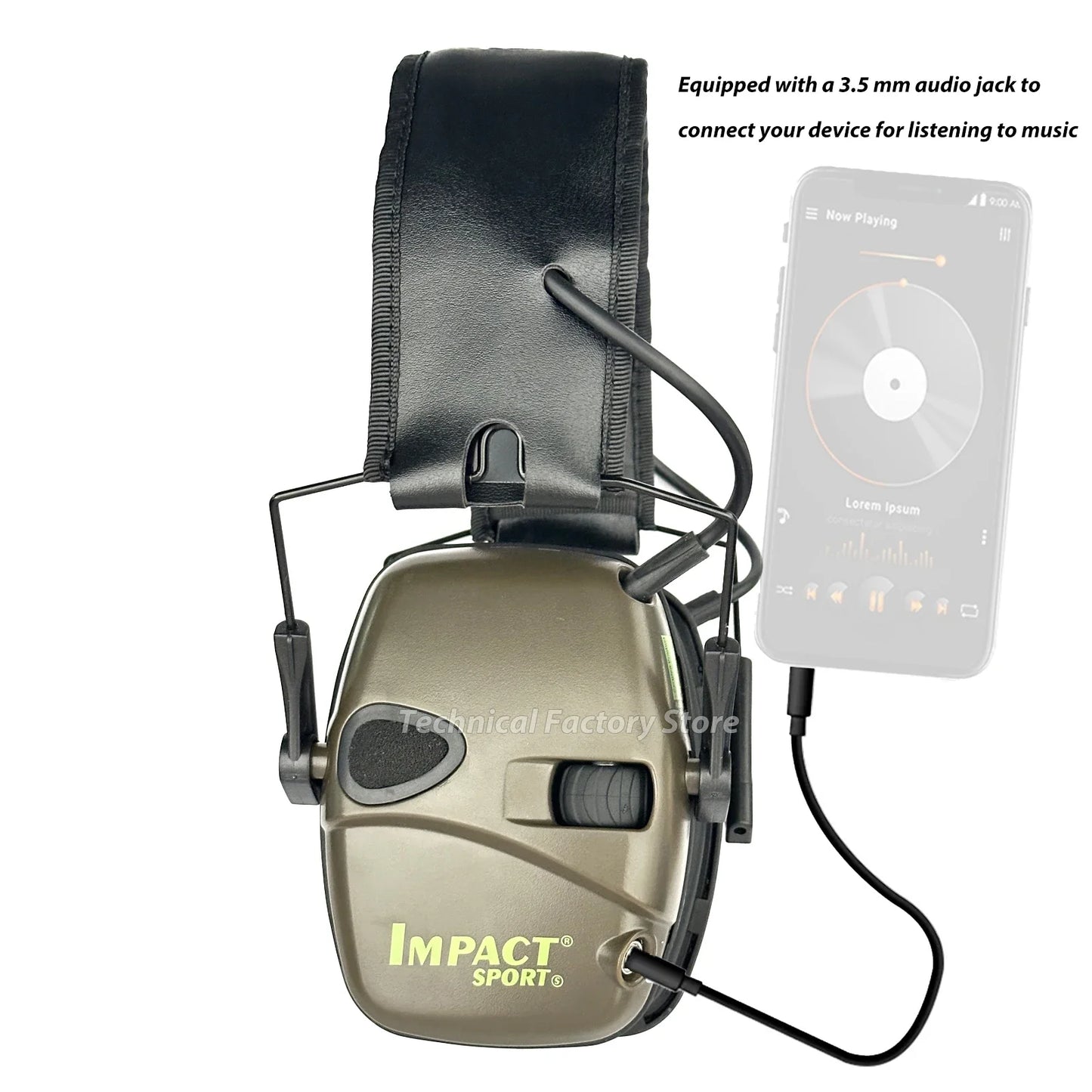 Tactical Electronic Shooting Earmuff Case Anti-noise Headphone Sound Amplification Hearing Protection Headset Foldable with Bag