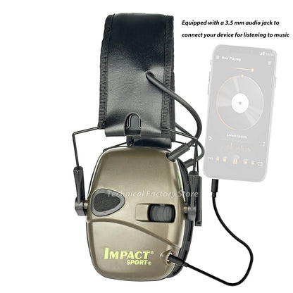Tactical Electronic Shooting Earmuff Case Anti-noise Headphone Sound Amplification Hearing Protection Headset Foldable with Bag