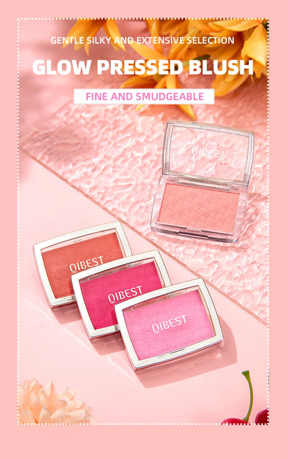 Embossed Powder Blush Peach Pink Coral Tint Makeup 3D Relief Blush Palette Brown Cheek Contour Rouge Cosmetics Face Brightens