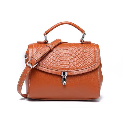 Women's Mini Bag Genuine Leather Lady Handbag Female Crocodile Pattern Crossbody Shoulder Bag Fashion Trend Small Flap Messenger