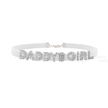 Sexy Gothic DADDYS GIRL Letters Choker Necklace Women DIY Custom Name Collar Chocker Jewelry Necklaces Customized Products Gift