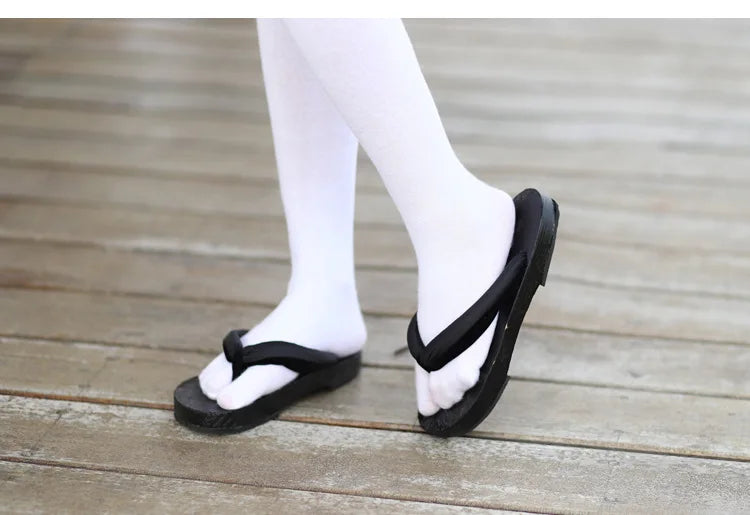 Japanese Anime Women Cosplay Geta Slippers Halloween Costume Cos Shoes Indoor Slippers Wood Clogs Summer Flip Flops Slides