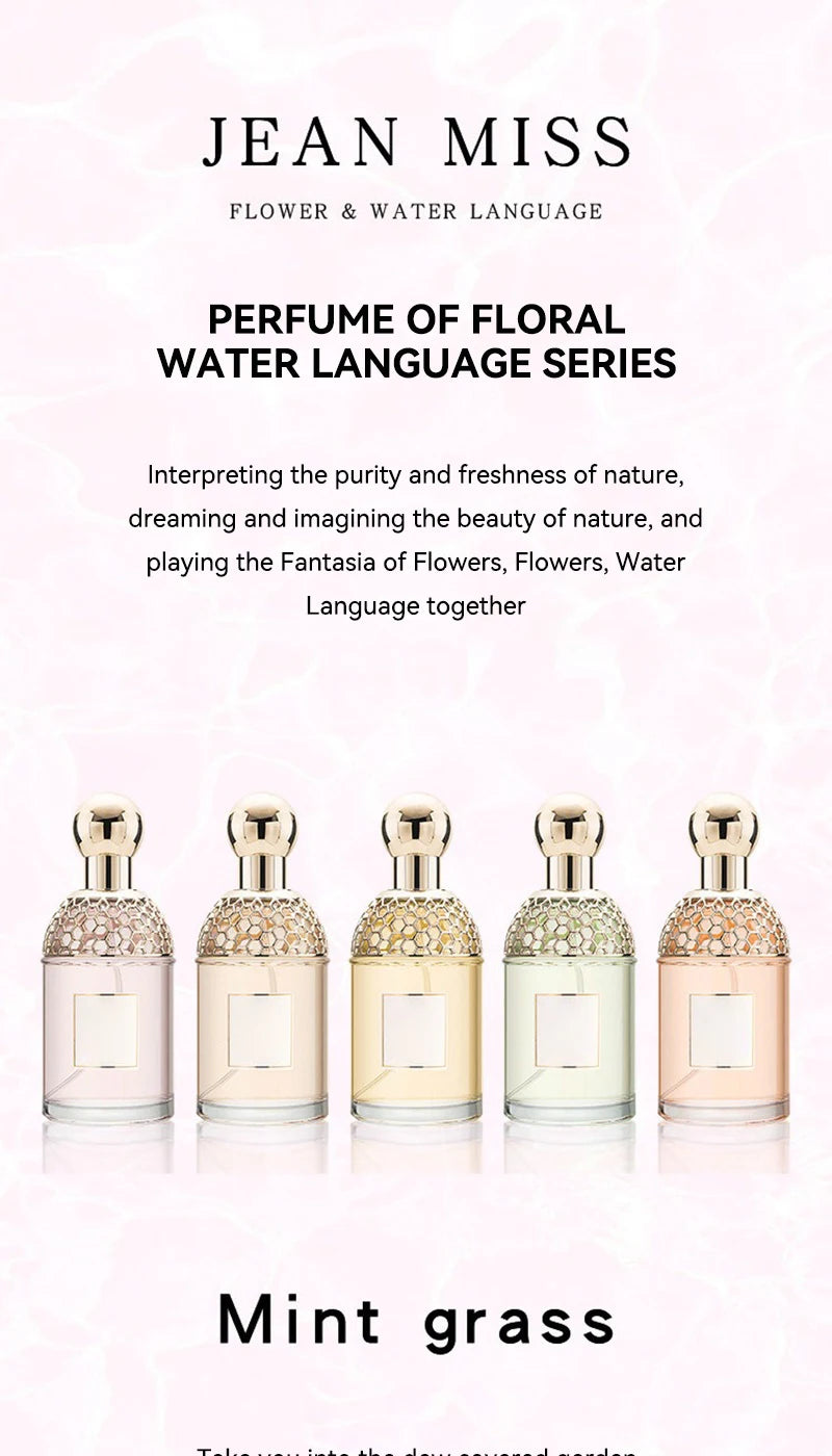 Flora Water Language Women Perfume Floral Fruity Long Lasting Eau De Toilette 100ml Fresh Natural Summer Scent For Beach