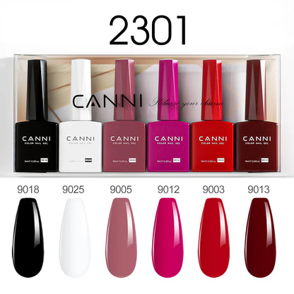 6pcs*9ml HEMA TPO FREE Nail Gel Polish CANNI Semi Permanent Jelly Pink Nude Color Gel Varnish Great Coverage UV LED Lacquer