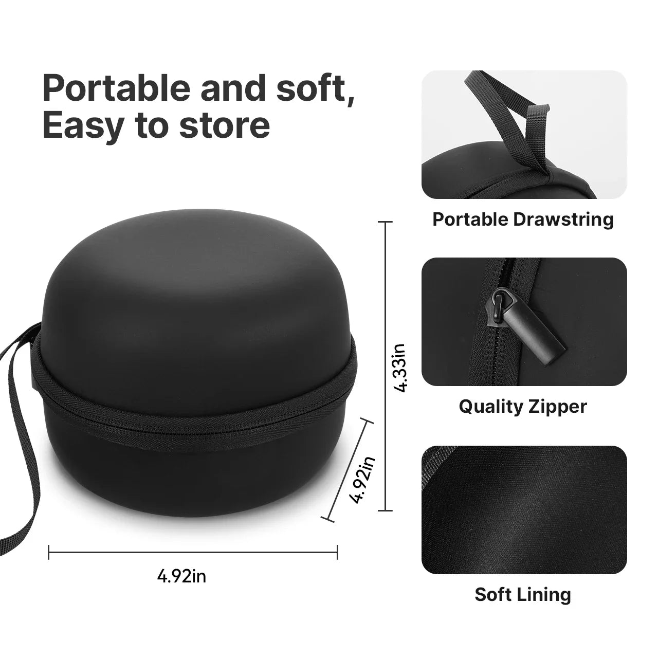 Tactical Electronic Shooting Earmuff Case Anti-noise Headphone Sound Amplification Hearing Protection Headset Foldable with Bag