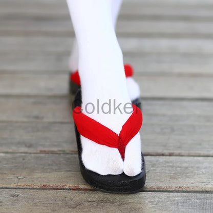 Japanese Anime Women Cosplay Geta Slippers Halloween Costume Cos Shoes Indoor Slippers Wood Clogs Summer Flip Flops Slides