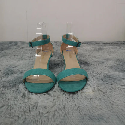 Women Sandals Summer Sexy 5cm Peed Toes Low Heel Ankle Strap High Heels Sandal Ladies Party Dress Red Wedding Shoes Plus Size
