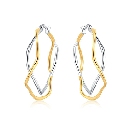 925 Sterling Silver Exquisite Multi-layer Ear Ring Jewelry Versatile Hoop Earrings For Women Jewelry Fine Birthday Party Gift