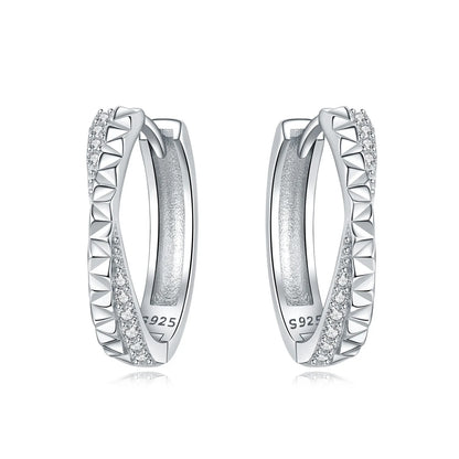925 Sterling Silver Exquisite Multi-layer Ear Ring Jewelry Versatile Hoop Earrings For Women Jewelry Fine Birthday Party Gift