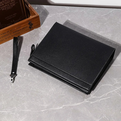 Black PU Leather Men Clutches Bags Wallets Envelope Bag Purse Business Male Phone Clutch Bags Designer Men Bags Wristlets Bags