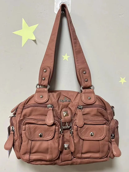Vintage Women Handbags Satchel Top-handle Handbag PU Shoulder Bag Dumpling Pack Give Gifts Shoulder Bags Phone Money Pack