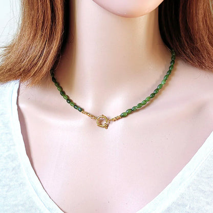 HUIDANG Trend Beads Necklace 2025 Collar Woman Colorful Natural Stone Necklace New In Summer