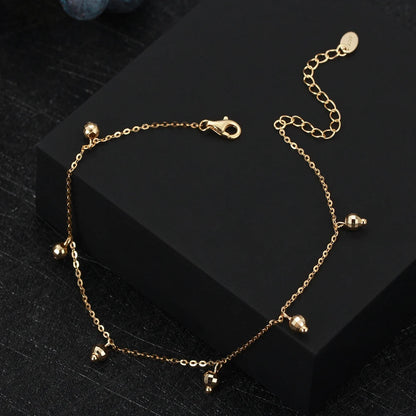 Rinntin Italian Sparkle Mirror Link Chain Anklet Women's 925 Silver Summer Foot Chain Bracelet Fashion Ankle Straps Jewelry SA29