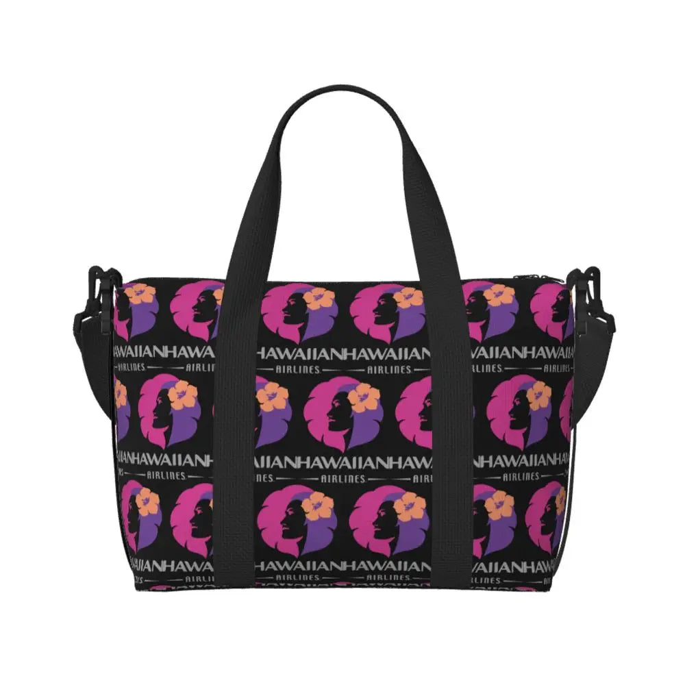 Hawaiian Airlines Herc Travel End Of Southern Summer Sale Beach Travel Bag Tote Bags for Gym Women Shopping Duffle Shoulder Bag