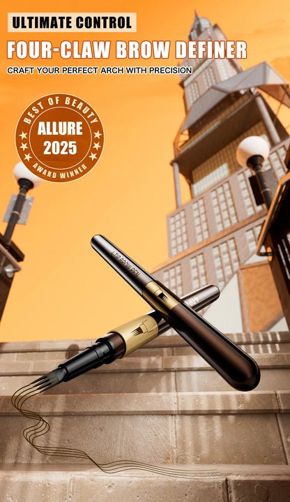 Four-pronged eyebrow pencil, four-end, long-lasting, non-smudged, water-resistant, anti-smudged eyebrow pencil