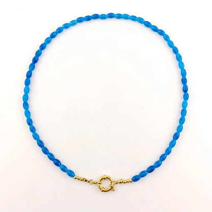 HUIDANG Trend Beads Necklace 2025 Collar Woman Colorful Natural Stone Necklace New In Summer