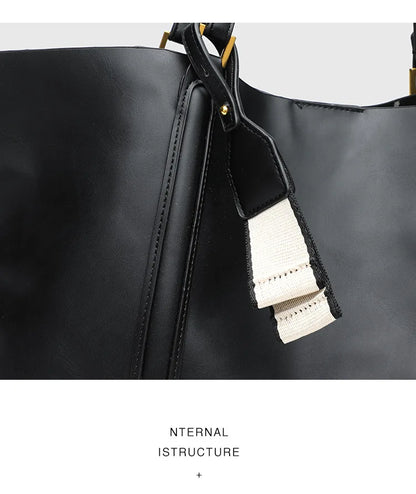 Large Capacity Tote Bag Luxury Designer Women Shoulder Bag Pu Leather Bucket Bags For Women Handbags And Purses New 2026 Shopper