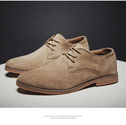 Men's Matte Leather Black/brown Casual Business Office Oxfords Formal Suede Leather Shoes for Men New Arrivals Male Derby Style