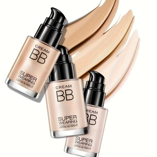 BB cream foundation (with brush) is waterproof, long-lasting, and moisturizing, suitable for all light skin tones.