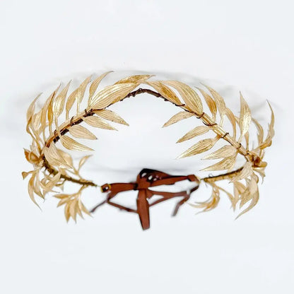 New Unisex Greek Laurel Crown Adjustable Gold God Elf Leaf Headpiece Elven Circlet for King Men Adult Renaissance Toga Cospay