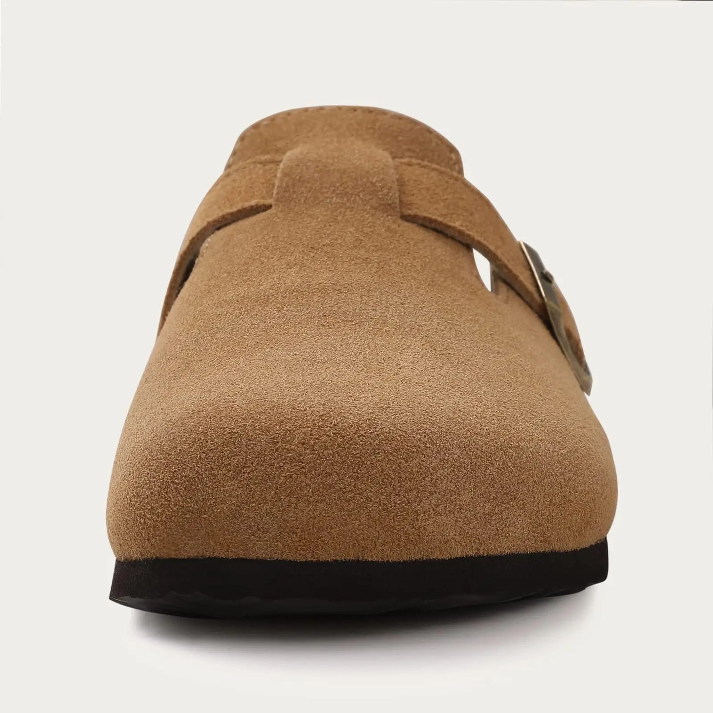 Goosecret Genuine Cow Suede Clogs for Women Men Clogs Soft Cork Footbed Mules Leisure House Shoes with Arch Support Beach Slides