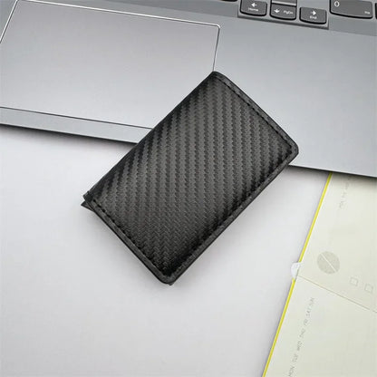 Men and women  Minimalist RFID Blocking Wallet-Automatic Pop-up Metal Credit Card Holder,Zipper Coin Purse Business Card Wallet