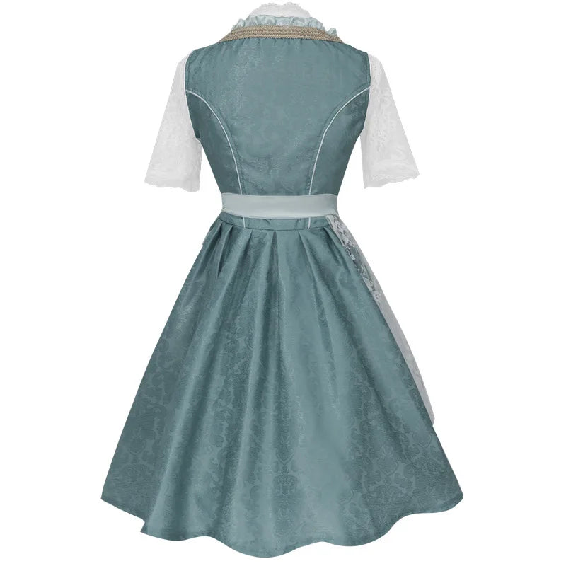 2026 German Oktoberfest Dress for Women (Includes Lingerie and Apron),Halloween and Carnival Costume,Bavarian-Style Maid Outfit