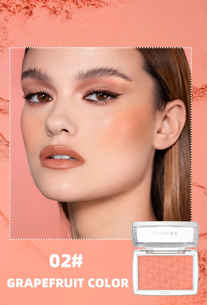 Embossed Powder Blush Peach Pink Coral Tint Makeup 3D Relief Blush Palette Brown Cheek Contour Rouge Cosmetics Face Brightens