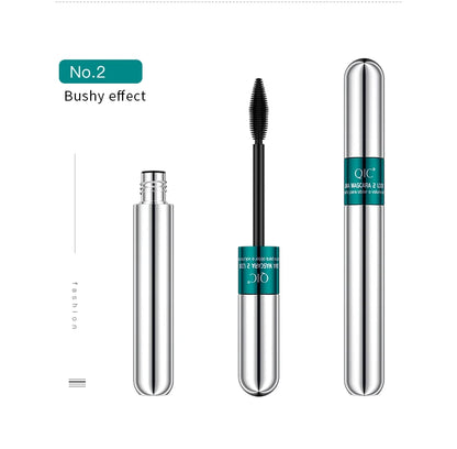 4D Mascara Double Effect Lengthen Curling Thick Eyelash Extension Long Lasting Silk Fiber Eye Lashes Makeup Mascara Cosmetics