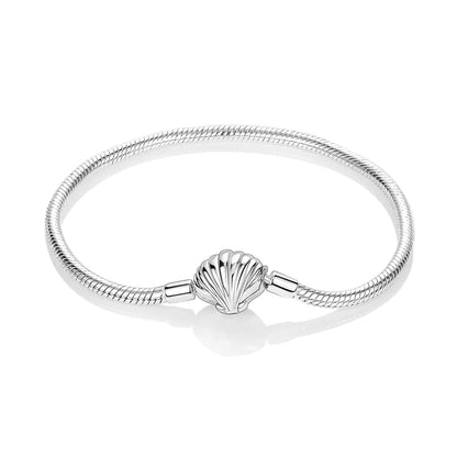925 Sterling Silver Travel Plane Snake Basic Chain Cat and Moon Bracelet fit Original Charm Beads DIY Women Design Jewelry Party