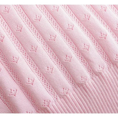 Summer College Style Knitted Collar Girls' T-shirt Simple, Breathable, Comfortable Short Sleeved Commuting Texture High-end Top