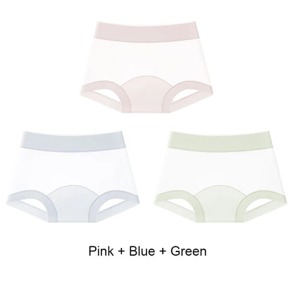 Summer Briefs Panties Women Micro Underwear Lady Ice Silk Woman Boxers Women's Shorts Transparent Linergie Sexy Panties Set Pack